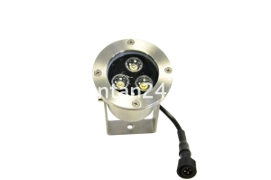 Подводный светодиодный прожектор (LED) 3 диода, 45°, 12V.DC-RGB Подводный светодиодный прожектор (LED) 3 диода, 45°, 12V.DC-RGB