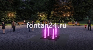 Уличный фонтан "Кубик-Рубик малый" 2x2 м